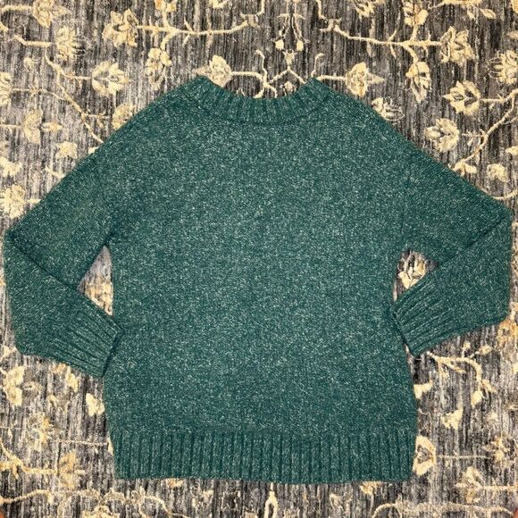 Old Navy Oversized Cozy Crew-Neck Sweater in Blue Marl - Picture 5 of 5